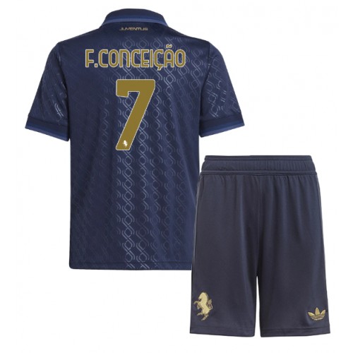 Dětský fotbalový dres Juventus Francisco Conceicao #7 2024-25 Třetí Krátký Rukáv (+ trenýrky)